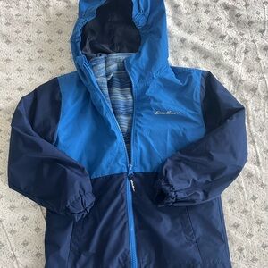 Eddie Bauer Kids Two-Tone Blue Raincoat